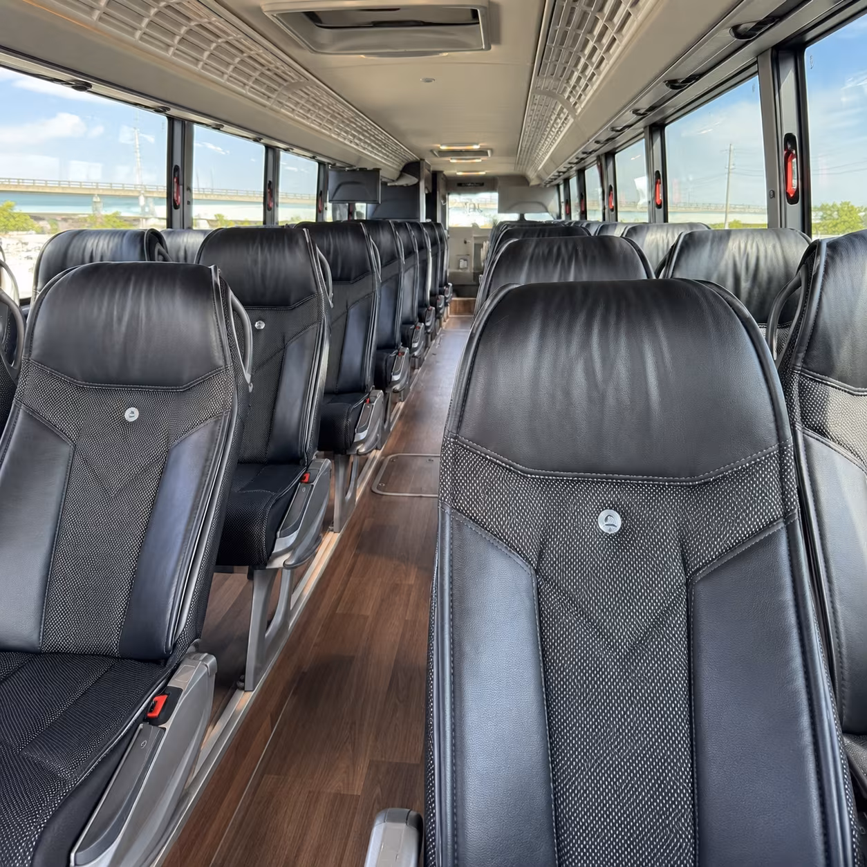 government agency charter bus service between southfield and downtown detroit