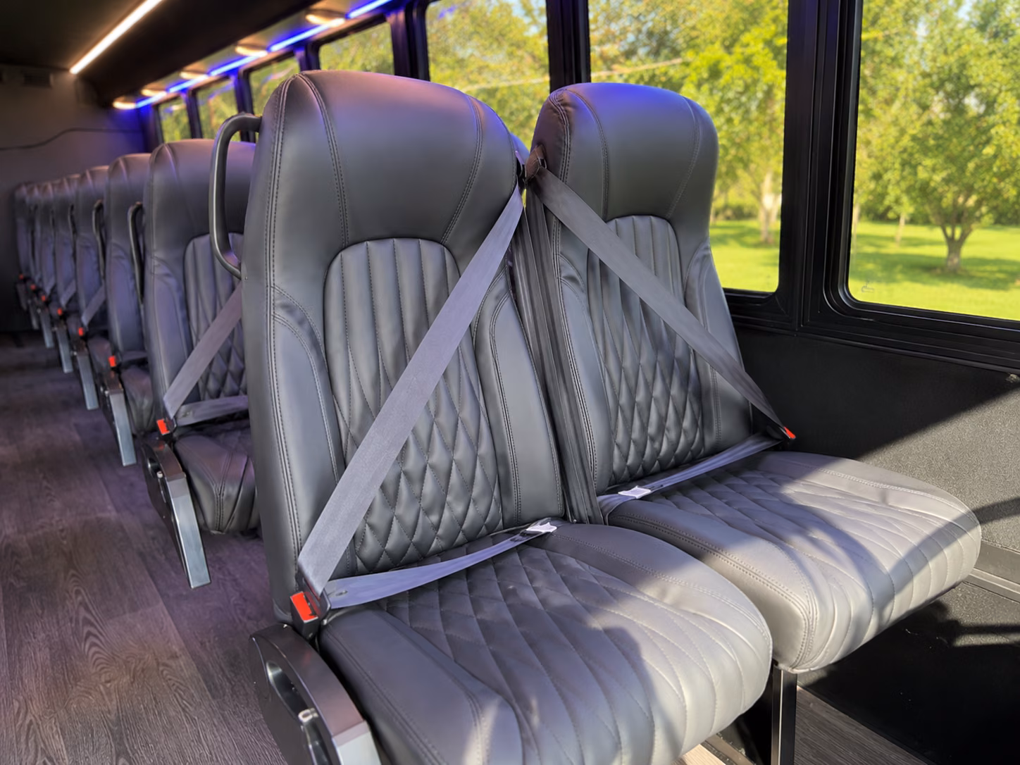 southfield 15 passenger minibus interior