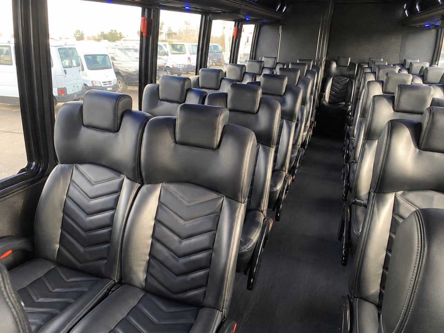 southfield 18 passenger minibus inside
