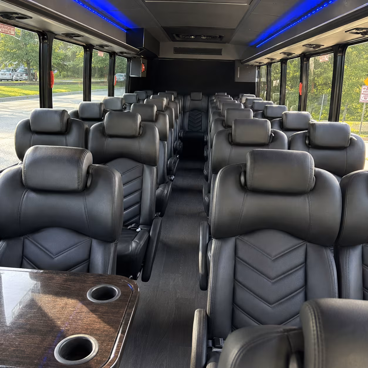 southfield 25 passenger minibus inside