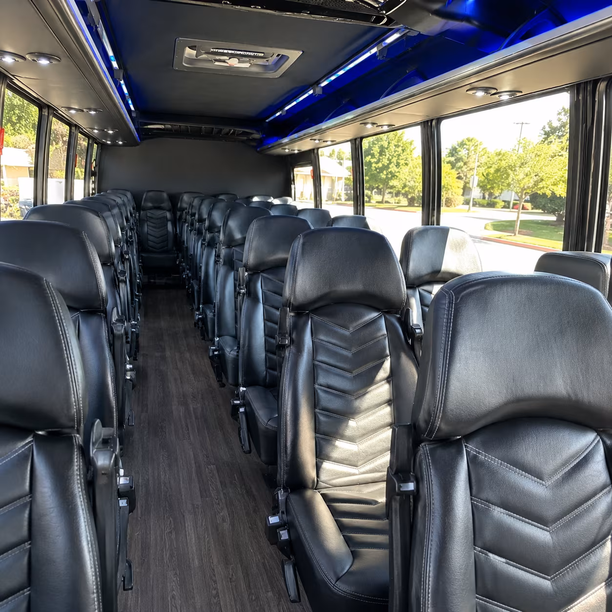 southfield 28 passenger minibus interior