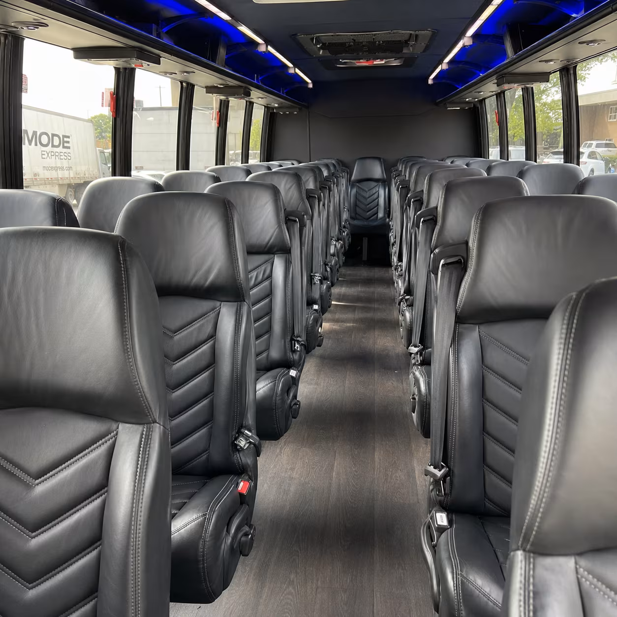 southfield 30 passenger minibus inside