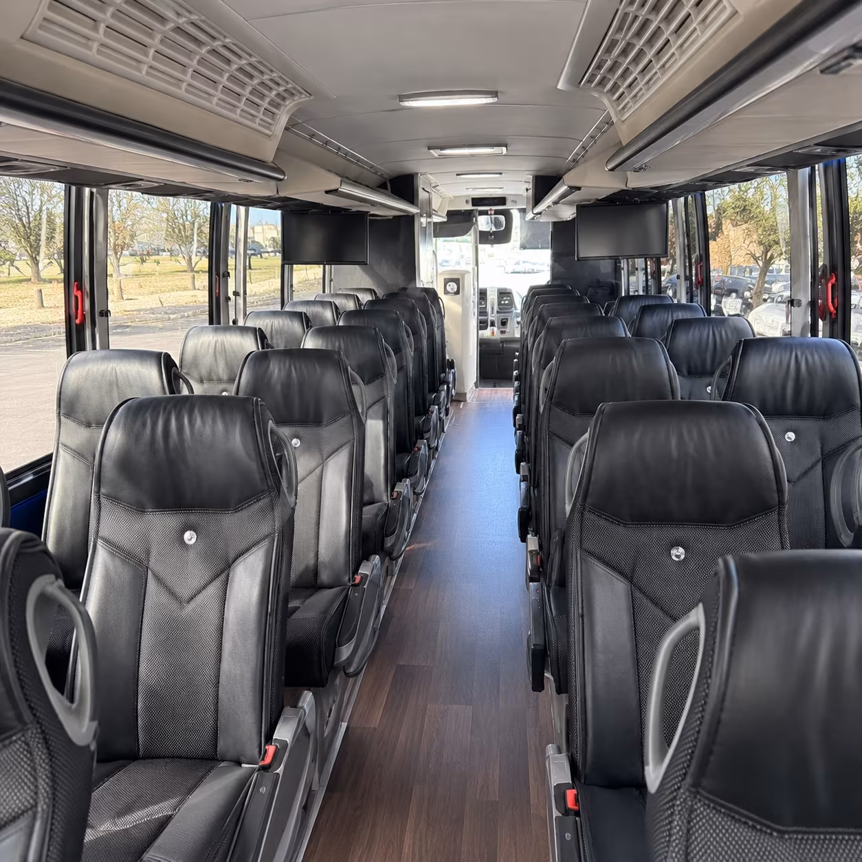 southfield 56 passenger charter bus inside